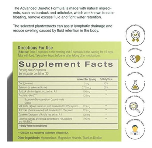 Glisodin Diurético - Nutracêutico?aumenta A Drenagem Natural - Imagem 4