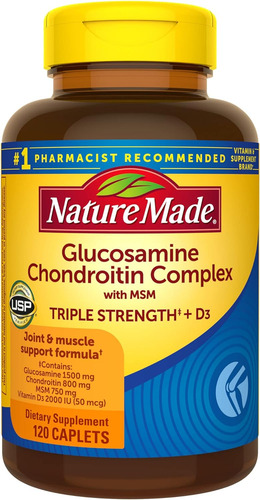 Glucosamina E Condroitina Com Msm Nature Made 120 Cápsulas