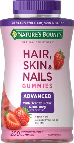 Suplemento De Gomas Para Cabelo, Pele E Unhas Nature's Bount