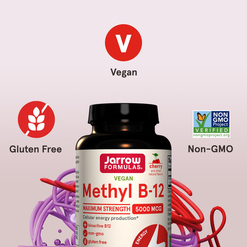 Suplemento Jarrow Formulas Metil B-12 5000mcg 60 Comprimidos - Imagem 5