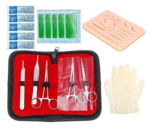 Simulador Avançado Kit Sutura Treino Pele Silicone
