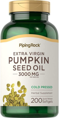 Extrato De Óleo De Semente De Abóbora Piping Rock 3000mg | 2