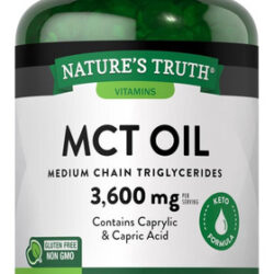 Cápsulas De Óleo Mct Natures Truth | 100 Cápsulas Gelatinosa