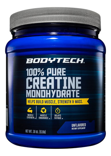 Creatina Monohidratada Em Pó Bodytech 100% Pure 500ml
