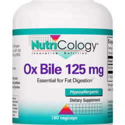 Suplemento Nutricology Ox Bile 125mg Para Digestão De Gordur