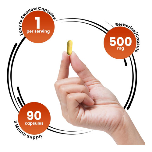Genex Formulas Berberina Hcl 500mg (90 Cápsulas) | Poderoso - Imagem 3