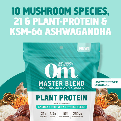 Om Mushroom Superfood Master Blend Proteína À Base De Planta - Imagem 4