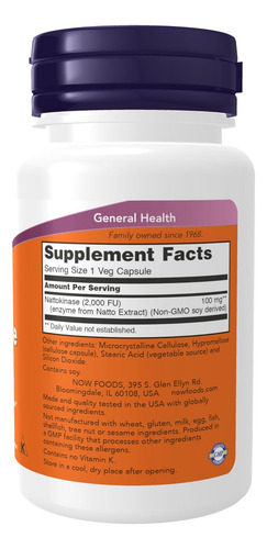 Agora Suplementos, Nattokinase 100 Mg (de Soja Não Ogm) Com - Imagem 2