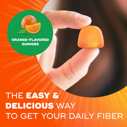 Suplemento De Fibra Metamucil Fiber Gummies Orange 5g 120 Un - Imagem 2