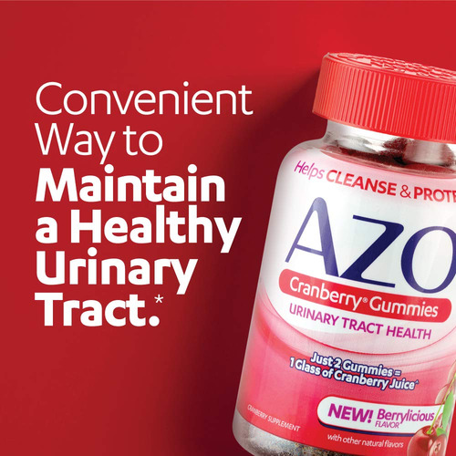 Suplemento Azo Cranberry Urinary Tract Health Gummies 40ct - Imagem 2