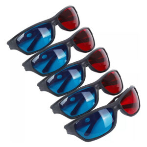 5 Óculos De Visão 3d Vermelhos E Anáglifos Para Mov