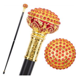 Bastão De Caminhada Vermelho Artificial Diamond Ball Cane 92