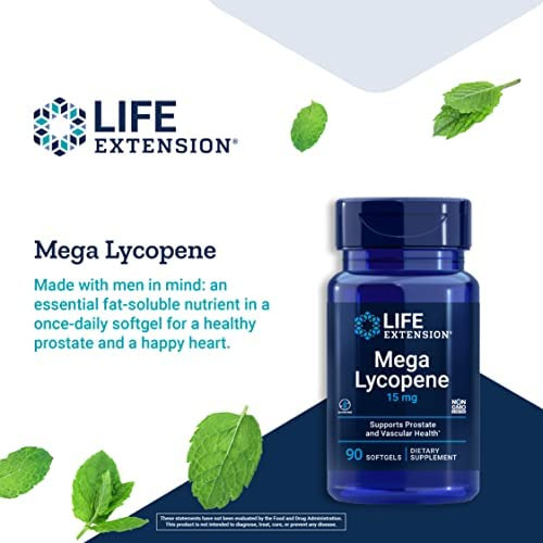 Life Extension Mega Licopeno 15 Mg Para Cicatrização Da Pró - Imagem 2