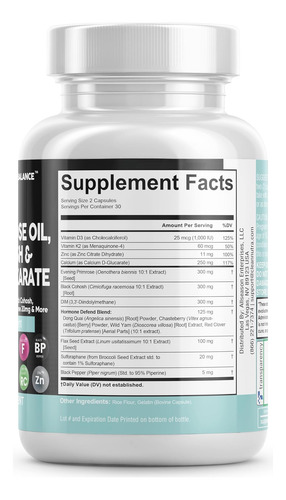 Nutracêuticos Limpos Dim 300mg Prímula 3000mg Black Cohosh 3 - Imagem 3