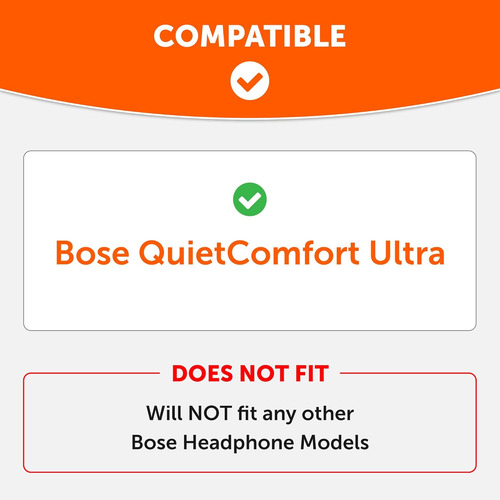 1 Par De Almofadas De Reposição De Couro Para Bose Qc Ultra - Imagem 2
