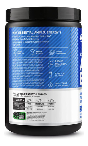 Pré-treino Optimum Nutrition Amino Energy Blueberry Lemonad - Imagem 8