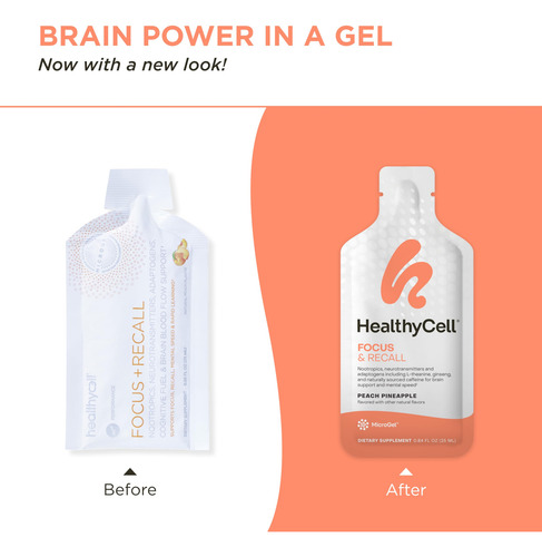 Suplemento Healthycell Focus + Recall Liquid Gel, Pacote De - Imagem 2