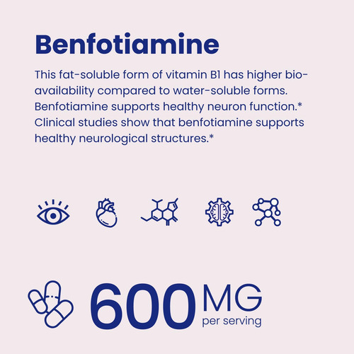 Suplemento De Vitamina B1 Vhc Benfotiamina 600 Mg - 5x Tempo - Imagem 2
