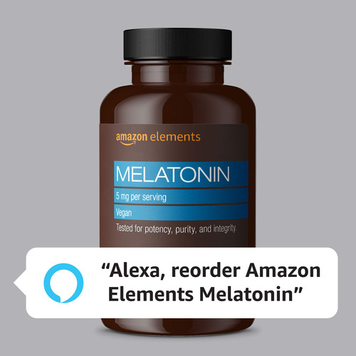 Suplemento Amazon Elements: Melatonina, 5 Mg, Cápsulas, 195 - Imagem 5