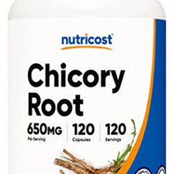 Suplemento Nutricost Raiz De Chicória 650 Mg X 120 Cápsulas
