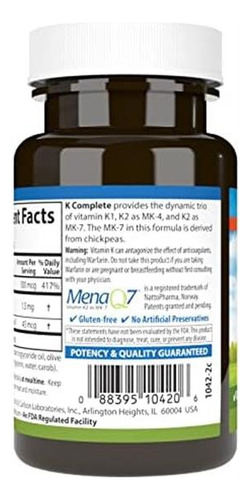Cápsulas Gelatinosas Completas Carlson Labs K, 90 Contagens - Imagem 3