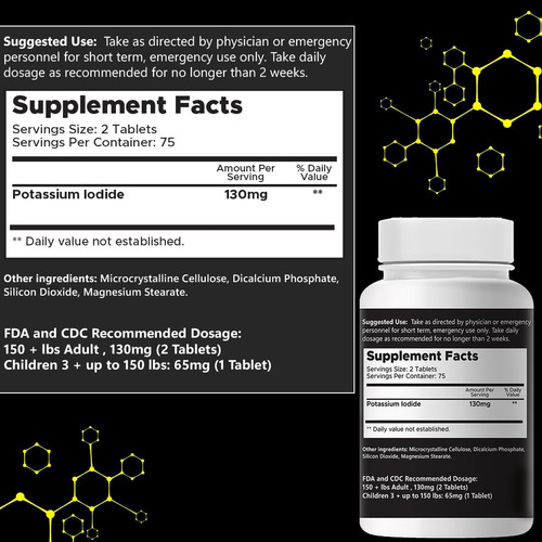 Comprimidos De Iodeto De Potássio Thyroki 130 Mg (150 Compri - Imagem 5