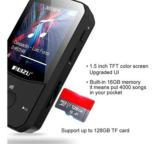 Esporte Bluetooth Mp3 Player Para Correr Com Música Reproduz - Imagem 5