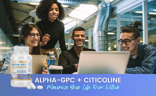 Maximizar Dentro De Alpha Gpc + Citicolina 60 Ct, 1600mg Fór - Imagem 4