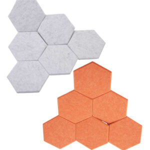 Painéis Acústicos Hexagonais, Borda Chanfrada, Painéis À Pro