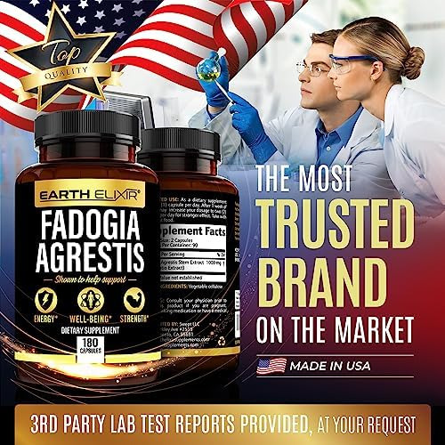 Suplemento Earth Elixir Fadogia Agrestis 1000 Mg (180 Cápsul - Imagem 4