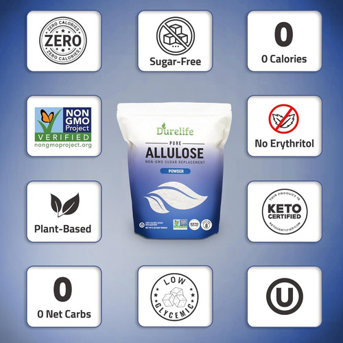 Adoçante De Alulose Durelife, 100% Puro, Sem Substituto Do A - Imagem 2