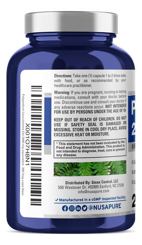 Suplemento: Extrato De Nusapure Polypodium Leucotomos, 2400 - Imagem 3