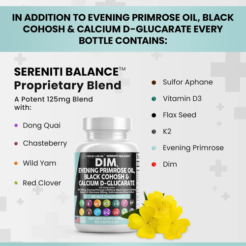 Nutracêuticos Limpos Dim 300mg Prímula 3000mg Black Cohosh 3 - Imagem 5