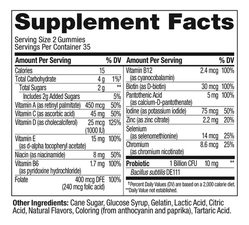 Suplemento Olly Multi + Probiotic Adult Gummy 70 Gummies - Imagem 9