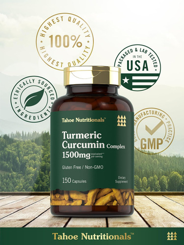 Suplemento De Cúrcuma Tahoe Nutritionals | 1500mg | 150 Cáps - Imagem 6