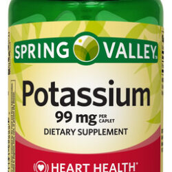Suplemento De Potássio 99 Mg Spring Valley 250 Cápsulas