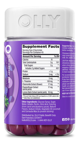 Suplemento Para Dormir Olly Sleep Gummy 3 Mg De Melatonina 9 - Imagem 9
