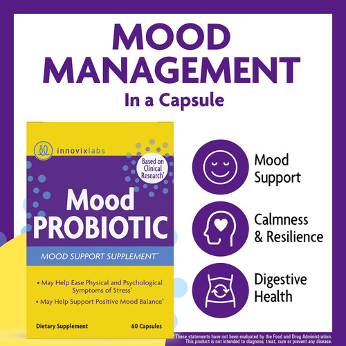 Suplemento Innovixlabs Mood Probiotic 60 Cápsulas - Imagem 2