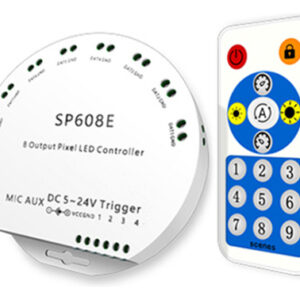 Controlador De Música Sp608e Ws2812b Saída De Sinal De 8 Can