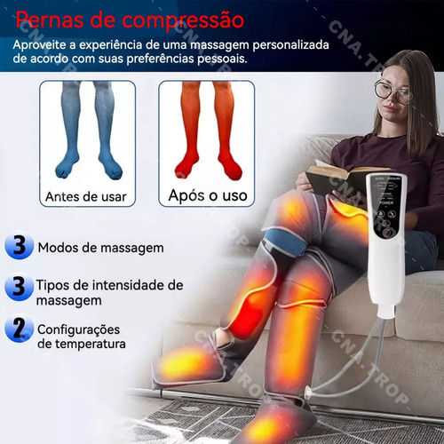 Bota De Compressão Pneumática De Massageador De Pernas Xl001 - Imagem 2