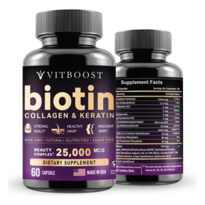 Vitboost Biotina Com Ácido Hialurônico, Colágeno E Queratina
