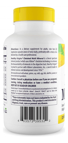 Healthy Origins Multimineral Quelatado - Suplemento De Miner - Imagem 2