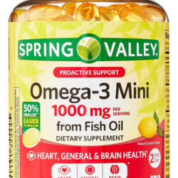Omega 3 Mini 1000 Mg De Óleo De Peixe Spring Valley 120 Cáps