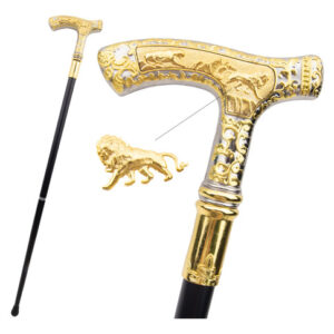 Leão Branco Dourado Com Padrão De Luxo, Moda, Elegante, Bast