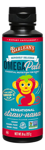 Suplemento Barlean's Omega Pals Omega 3 Para Crianças 240 Ml