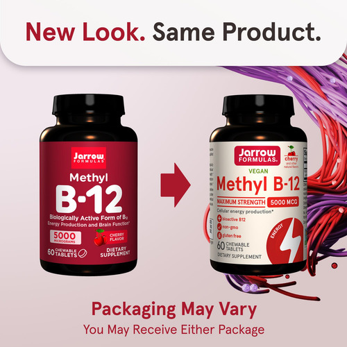 Suplemento Jarrow Formulas Metil B-12 5000mcg 60 Comprimidos - Imagem 2