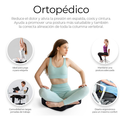Almofada De Assento Ortopédica De Espuma Viscoelástica, - Imagem 7