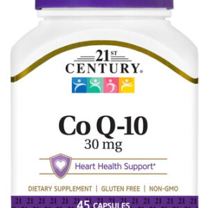 Cápsulas De 30 Mg Co Q10 Do Século 21, Contagem De 45