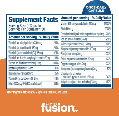 Fusão Bariátrica Um Multivitamínico Bariátrico Por Dia Com - Imagem 2