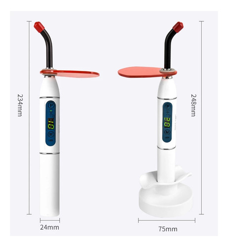 Fotopolimerizador Odontológico Sem Fio 2000mw Dentista Atual - Imagem 3